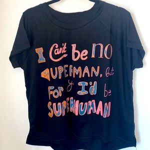‘SUPERHUMAN’ CROPPED TEE